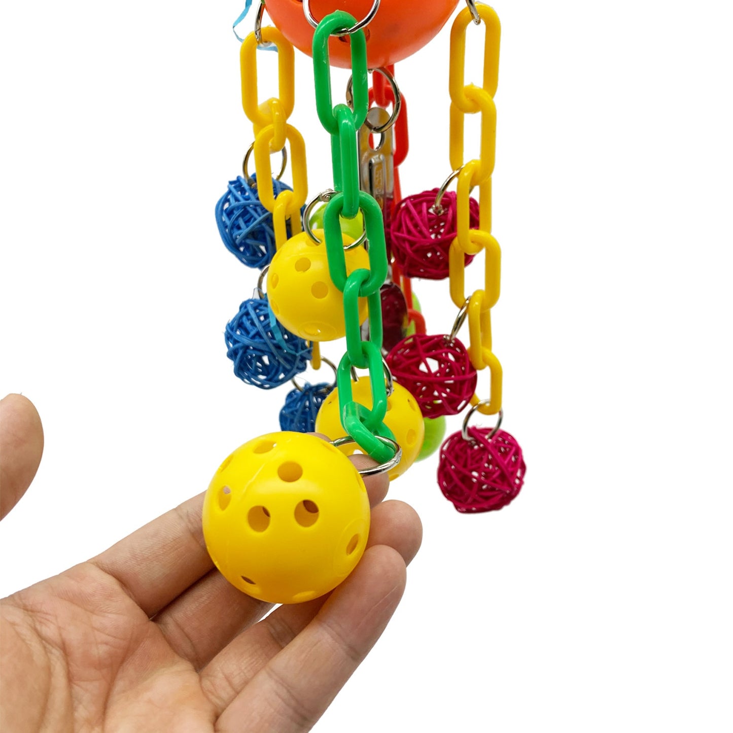 Plastic Cave Rattan Ball Chain Bird Toys