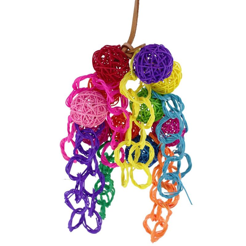 Colorful Rattan Balls Strings bird Toys