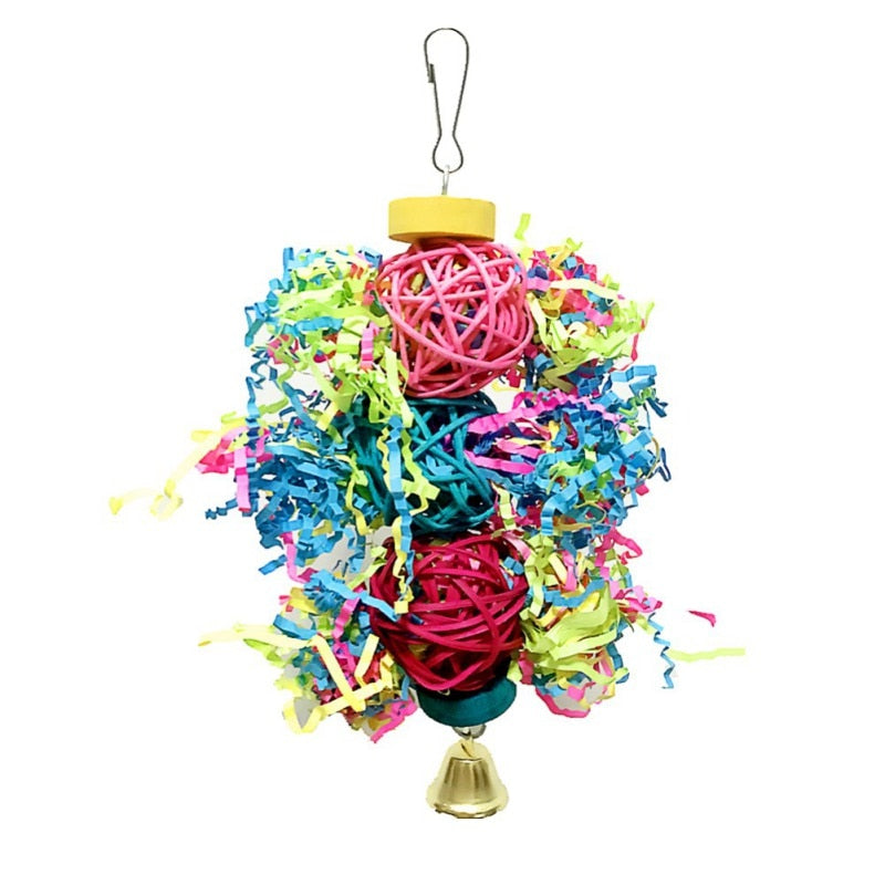 3Pcs Set Colorful Shredder Foraging Bird Toy