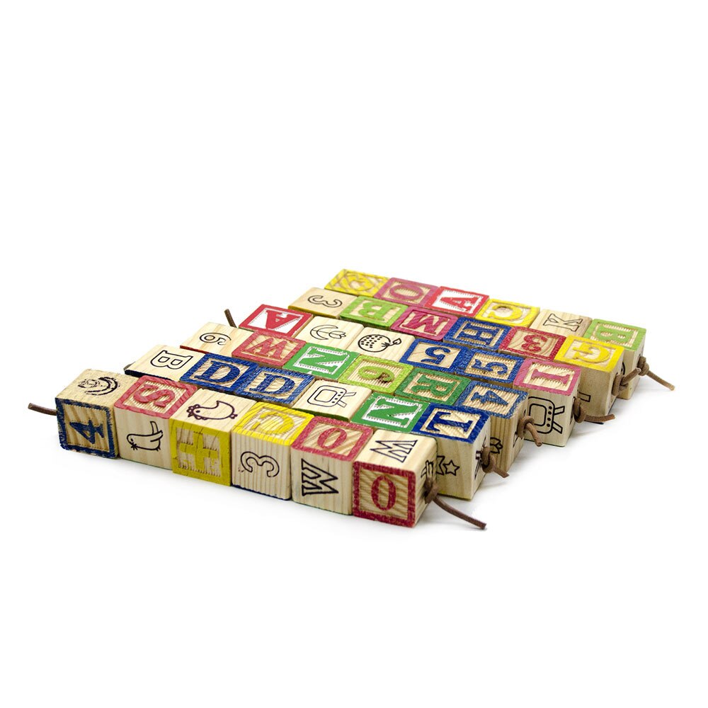 Colored Blocks Molars Parrots Gnawing Birds Toy