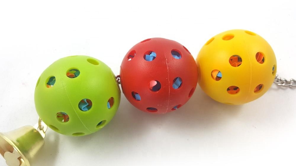 Colourful Chew Bell Ball Pet Parrot Bird Toys