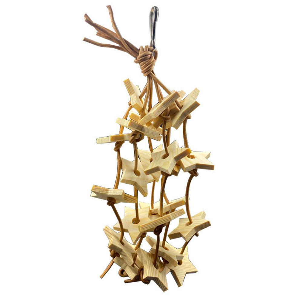 Five-Pointed Star Wooden Chew Bird Toys