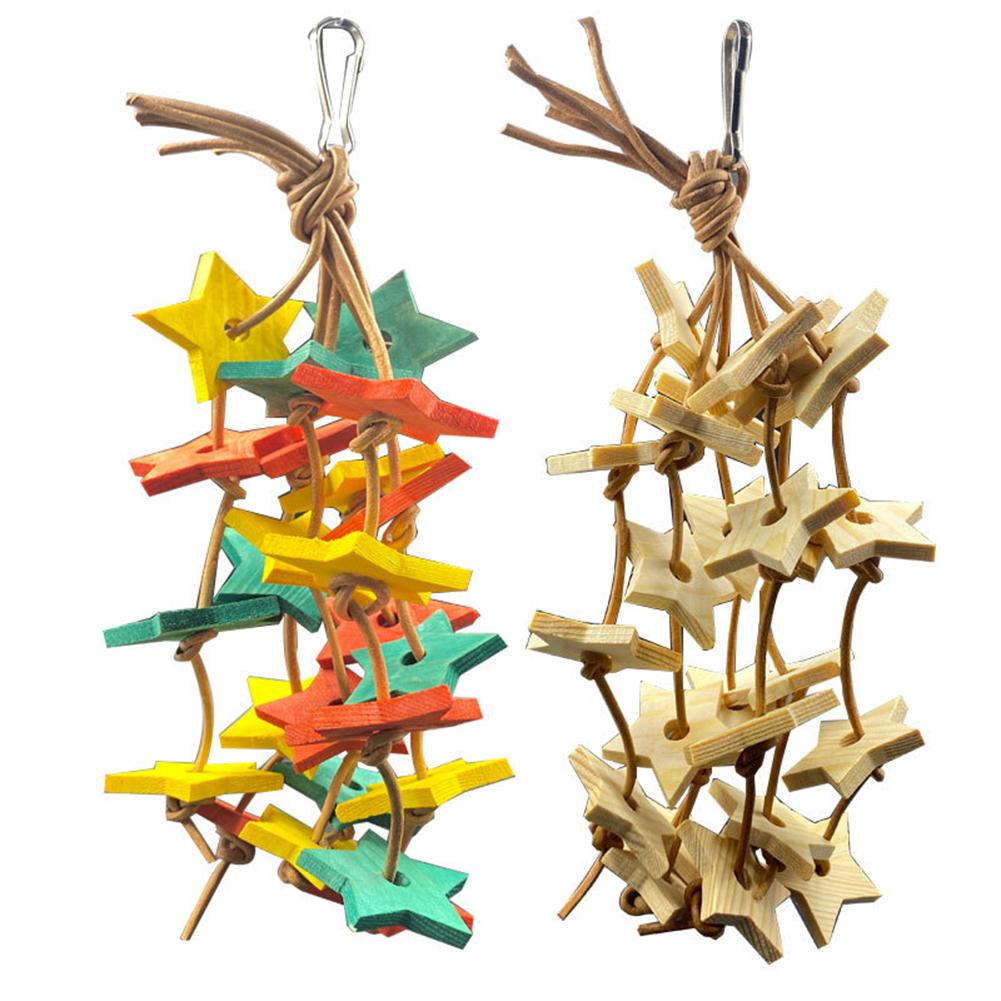 Five-Pointed Star Wooden Chew Bird Toys