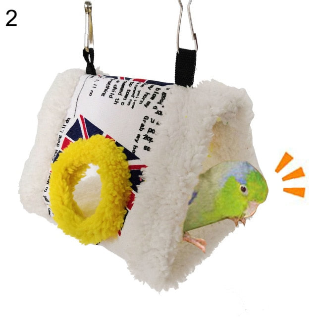 Soft Plush Warm Hammock Bird Toys
