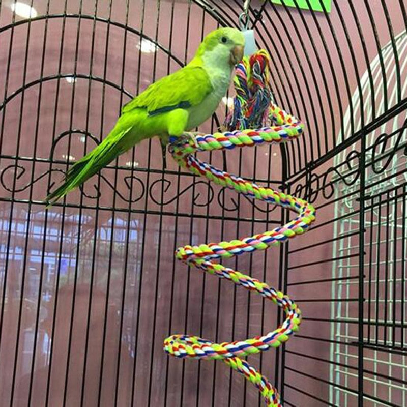 Parrot Rope Hanging Braided Chew Training Swing Bird Toy - GCC Aviary