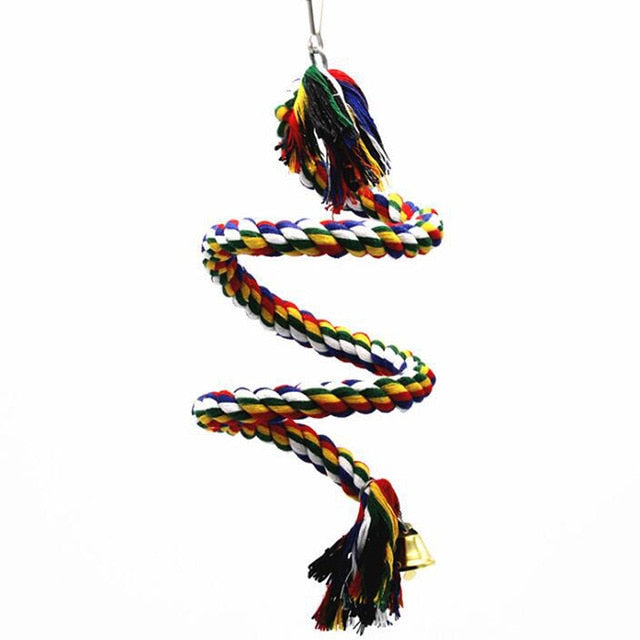 Parrot Rope Hanging Braided Chew Training Swing Bird Toy - GCC Aviary