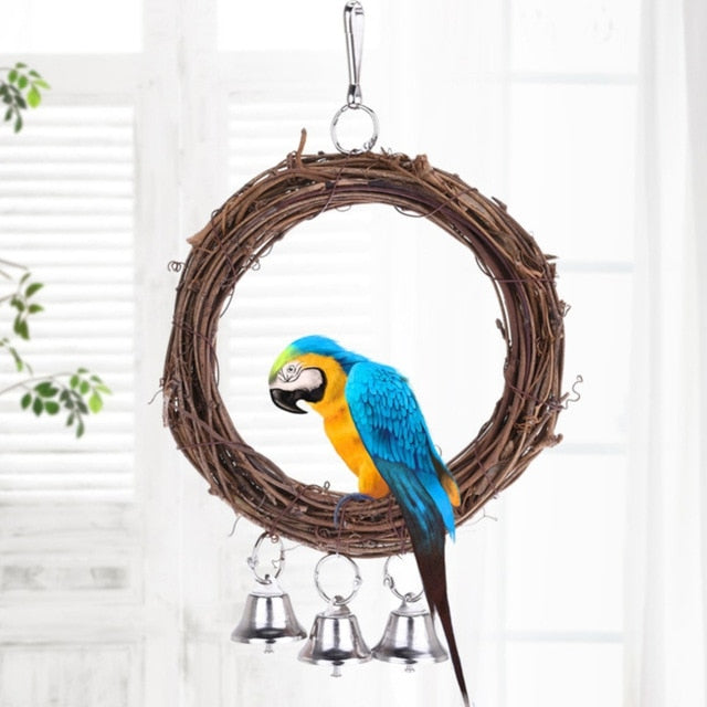 Parrot Rope Hanging Braided Chew Training Swing Bird Toy - GCC Aviary