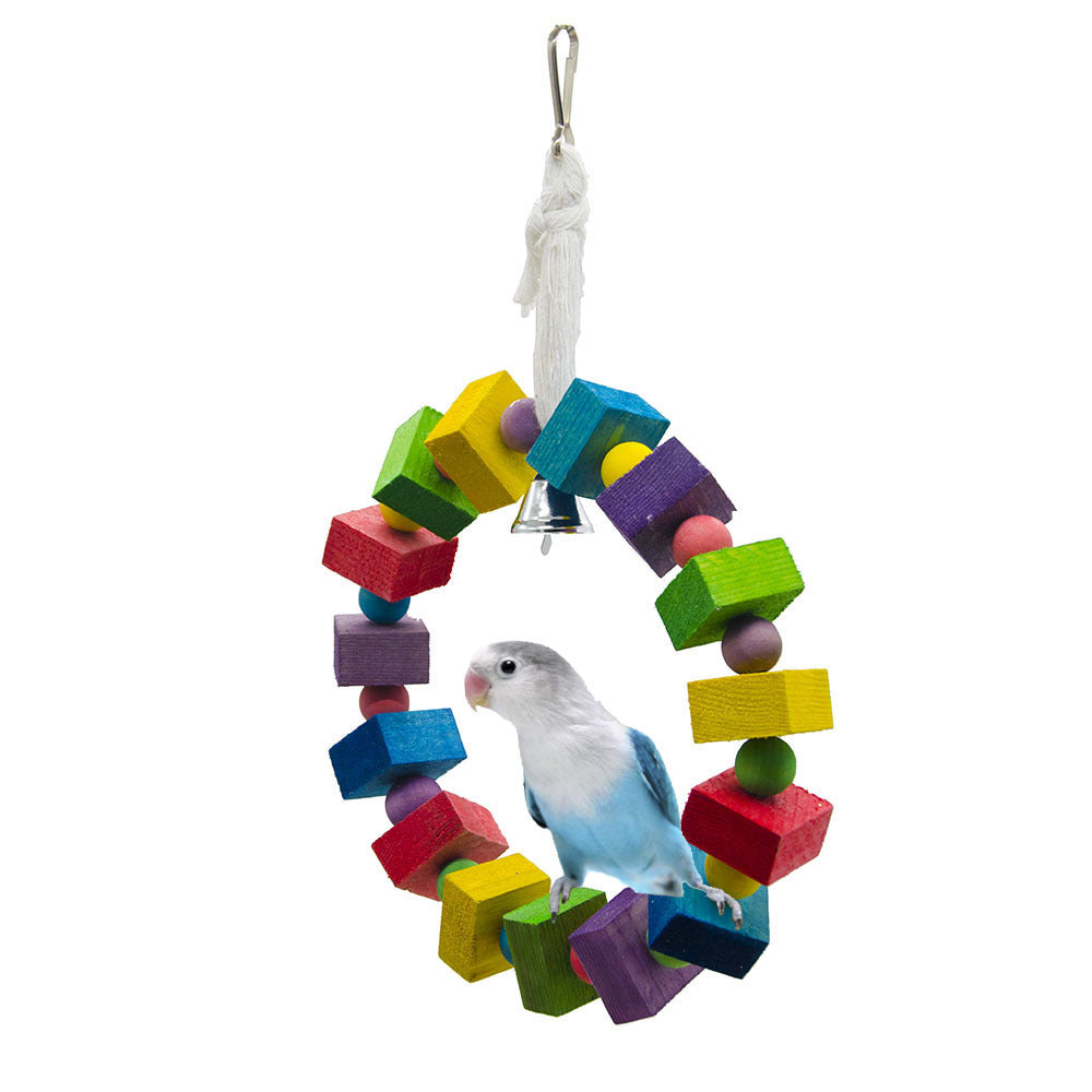 Wooden Cotton Rope Swing Bird Toys