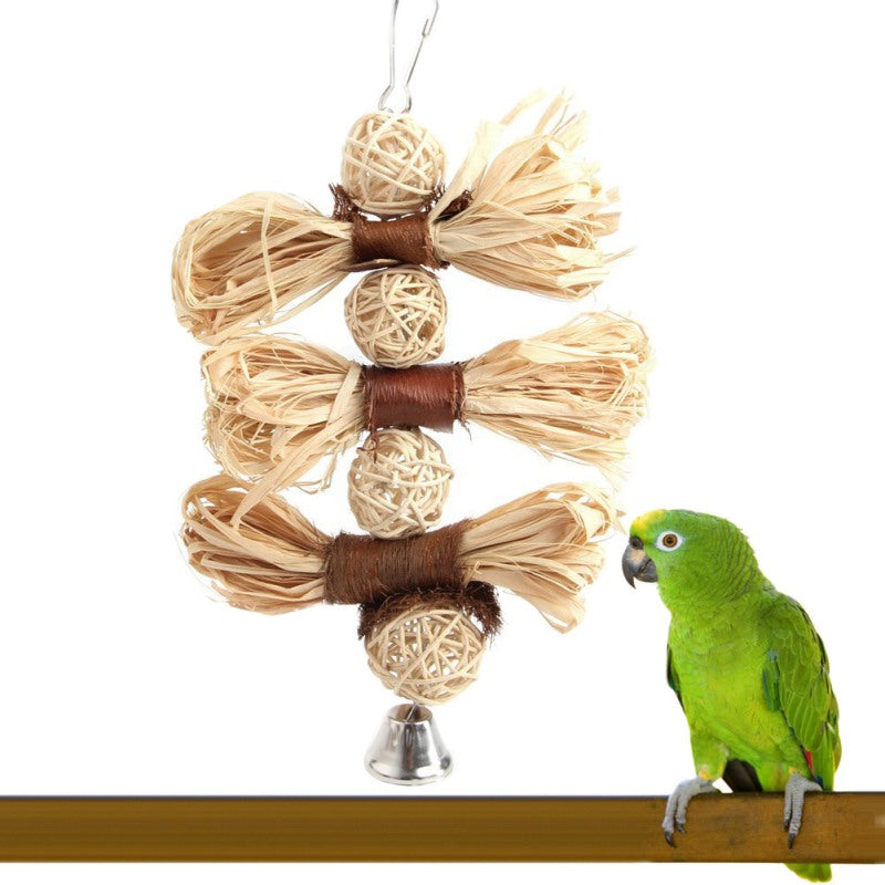 Natural Chew Toy For Pet Bird Parakeet Lovebird Bite Bird Toys