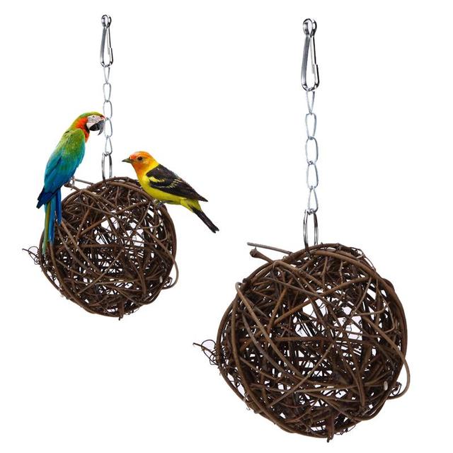 Rattan Balls Pet Chewing Toy Parrot Bird Biting Toy