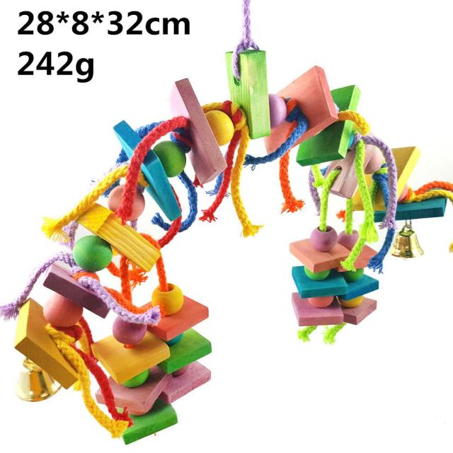 Wood Rope Grinding Swing Station Ladder Bird Toy - GCC Aviary