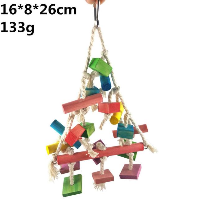 Wood Rope Grinding Swing Station Ladder Bird Toy - GCC Aviary